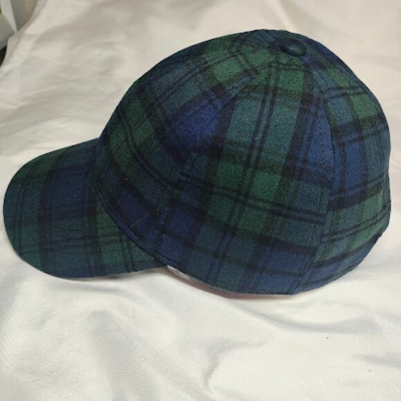 Loft Womens Plaid Checker Strapback Baseball Cap Hat - Picture 1 of 6